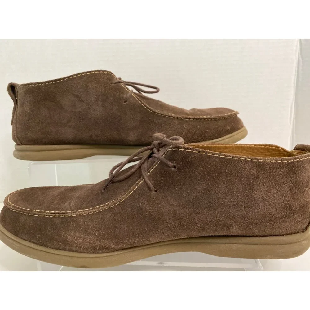 Johnnie-O Men's 11M Malibu Chukka Ankle Boots‎ Brown Suede Leather Lace Up Shoes